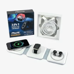 AWS 3-in-1 Fast Wireless Charger - White
