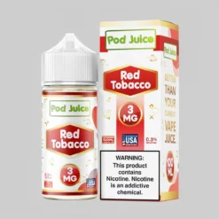 Pod Juice Red Tobacco - Bold Freebase E-Juice 100ml