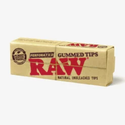 RAW Perforated Gummed Rolling Tips - 33Ct