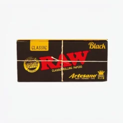 Raw Artesano King Size Slim Black Papers with Rolling Tray